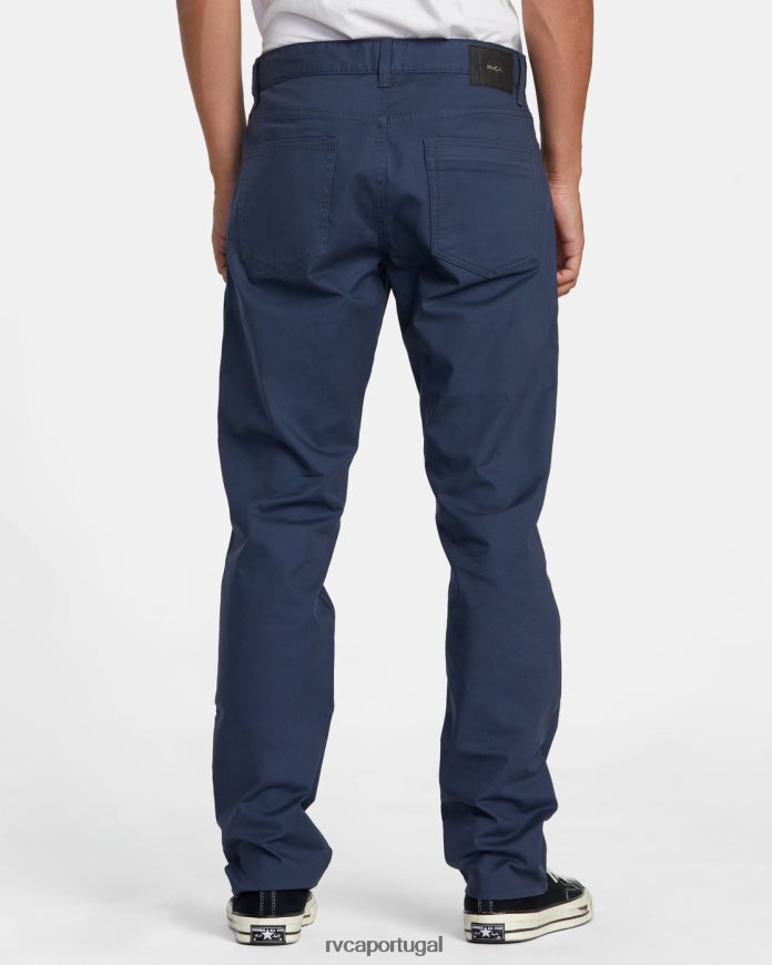 roupas RVCA homens calças técnicas de fim de semana azul temperamental N00F2H579