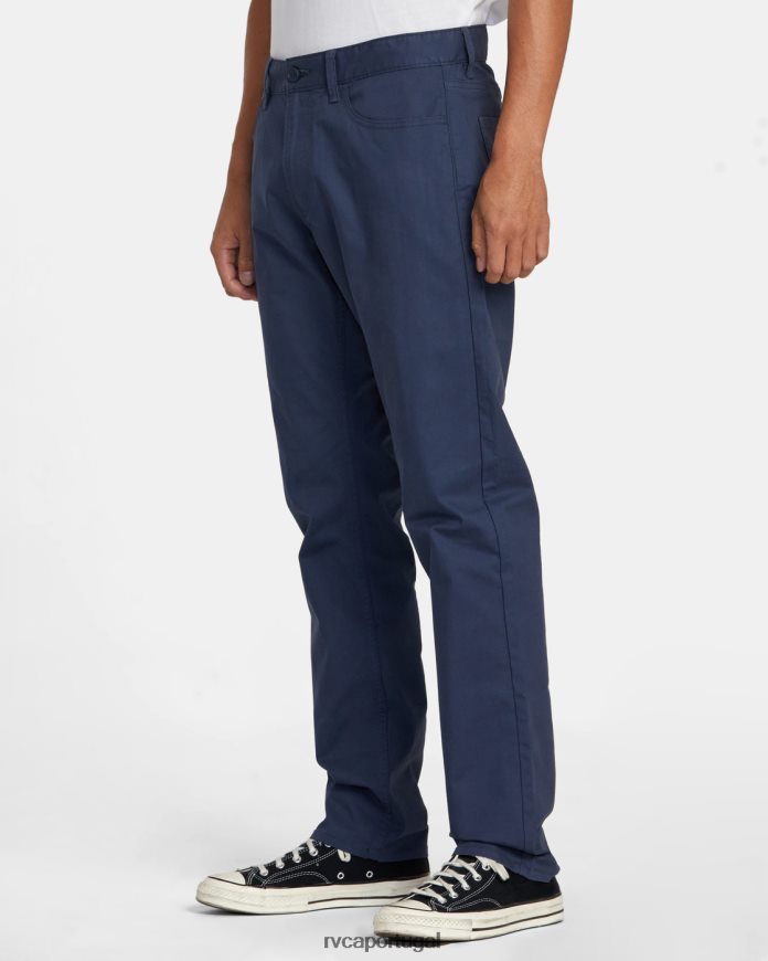 roupas RVCA homens calças técnicas de fim de semana azul temperamental N00F2H579