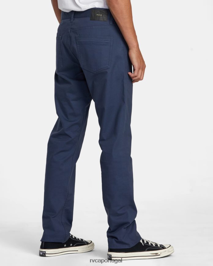 roupas RVCA homens calças técnicas de fim de semana azul temperamental N00F2H579