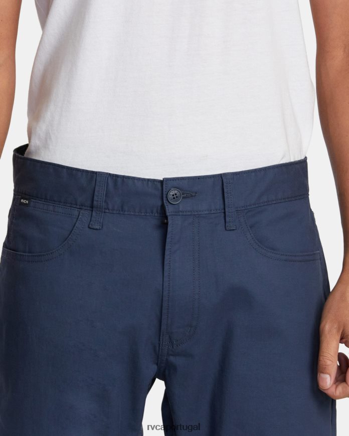 roupas RVCA homens calças técnicas de fim de semana azul temperamental N00F2H579