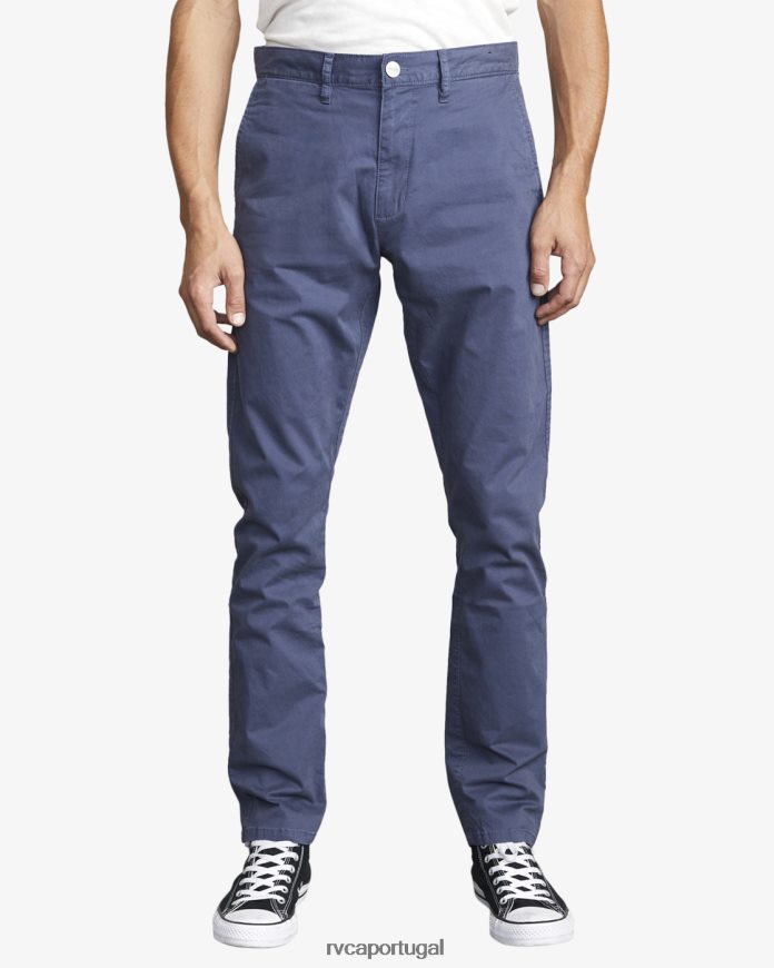roupas RVCA homens punhais chino chinos azul temperamental N00F2H555