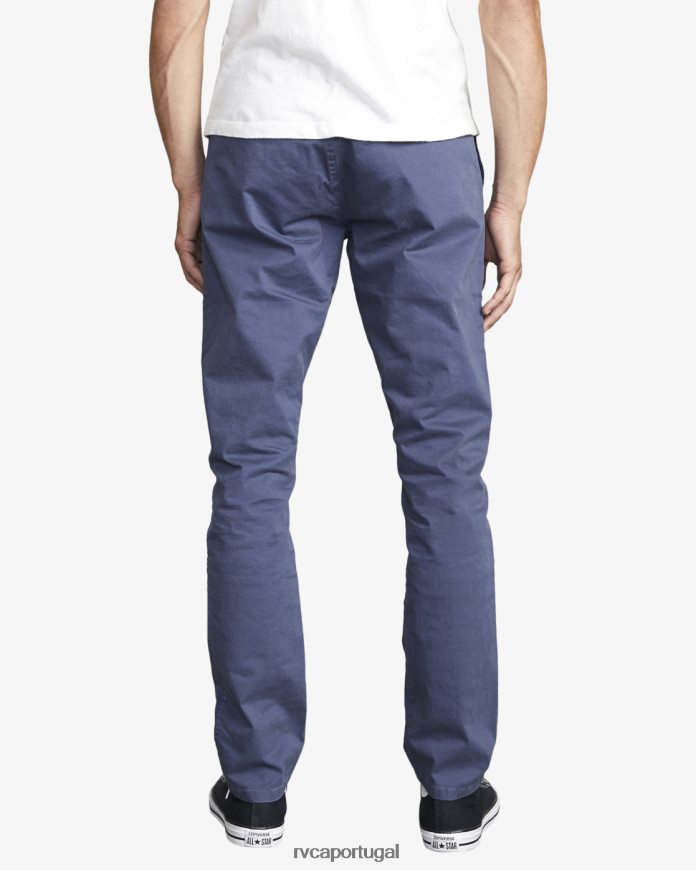 roupas RVCA homens punhais chino chinos azul temperamental N00F2H555