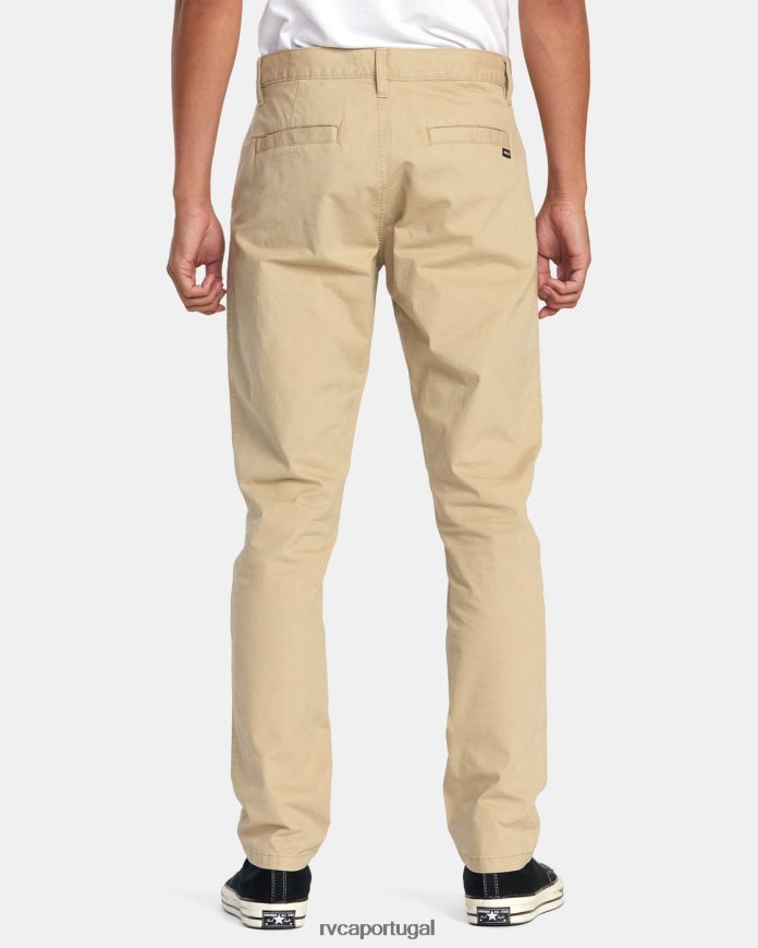 roupas RVCA homens punhais chino chinos cáqui N00F2H410