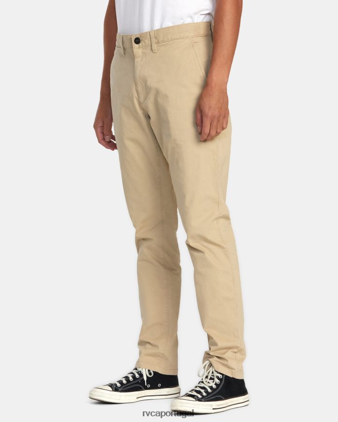 roupas RVCA homens punhais chino chinos cáqui N00F2H410