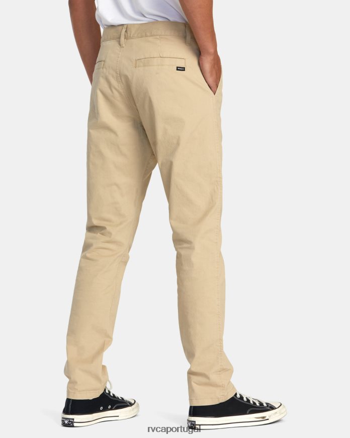 roupas RVCA homens punhais chino chinos cáqui N00F2H410