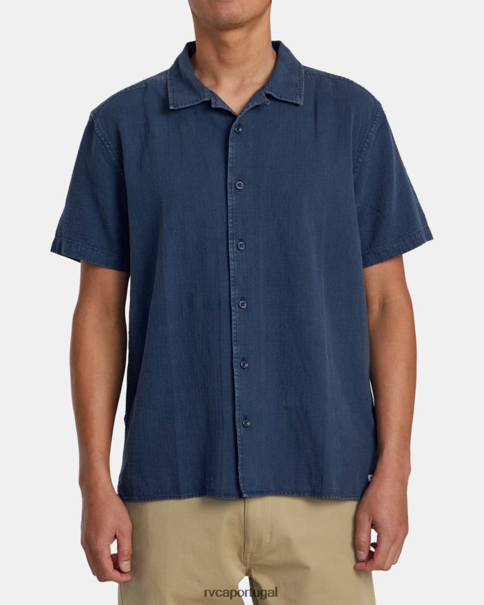 roupas RVCA homens camisa de manga curta de alta qualidade índigo N00F2H270