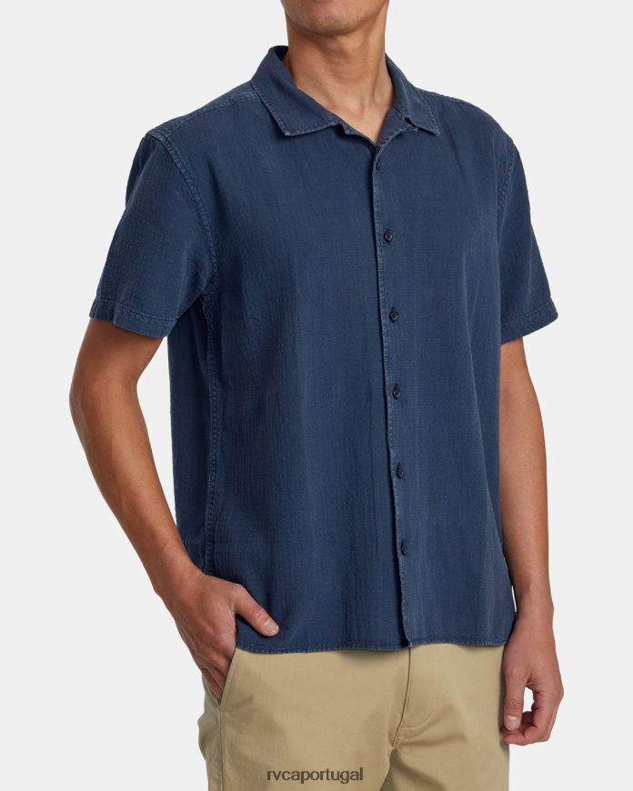 roupas RVCA homens camisa de manga curta de alta qualidade índigo N00F2H270