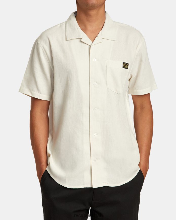 roupas RVCA homens camisa manga curta day shift coleção recessão alvejante prateado N00F2H12