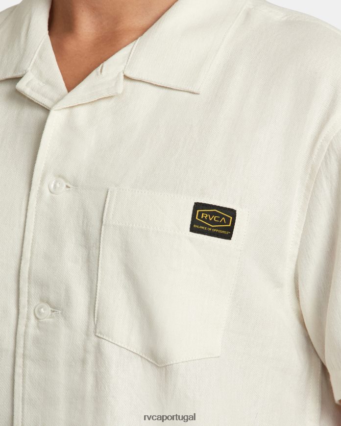 roupas RVCA homens camisa manga curta day shift coleção recessão alvejante prateado N00F2H12
