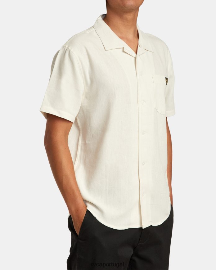 roupas RVCA homens camisa manga curta day shift coleção recessão alvejante prateado N00F2H12