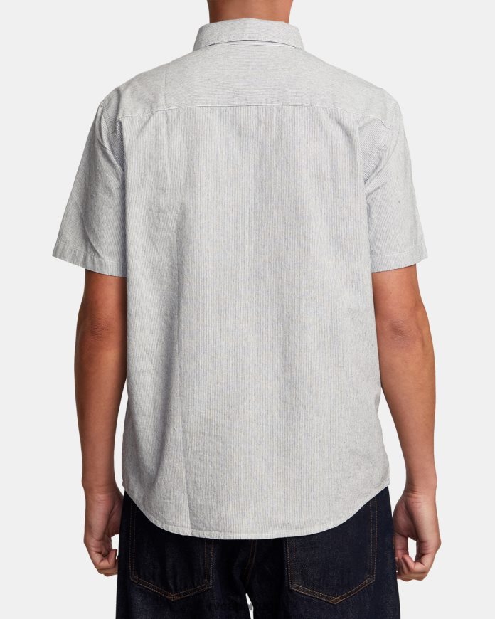 roupas RVCA homens camisa manga curta listrada visions azul temperamental N00F2H1006