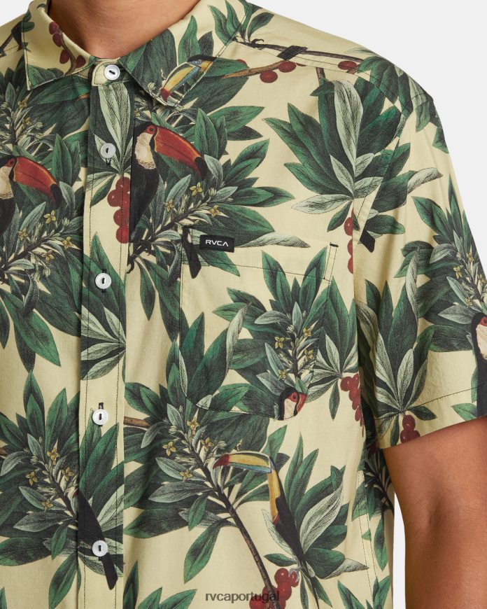roupas RVCA homens camisa manga curta pandemônio banana N00F2H281