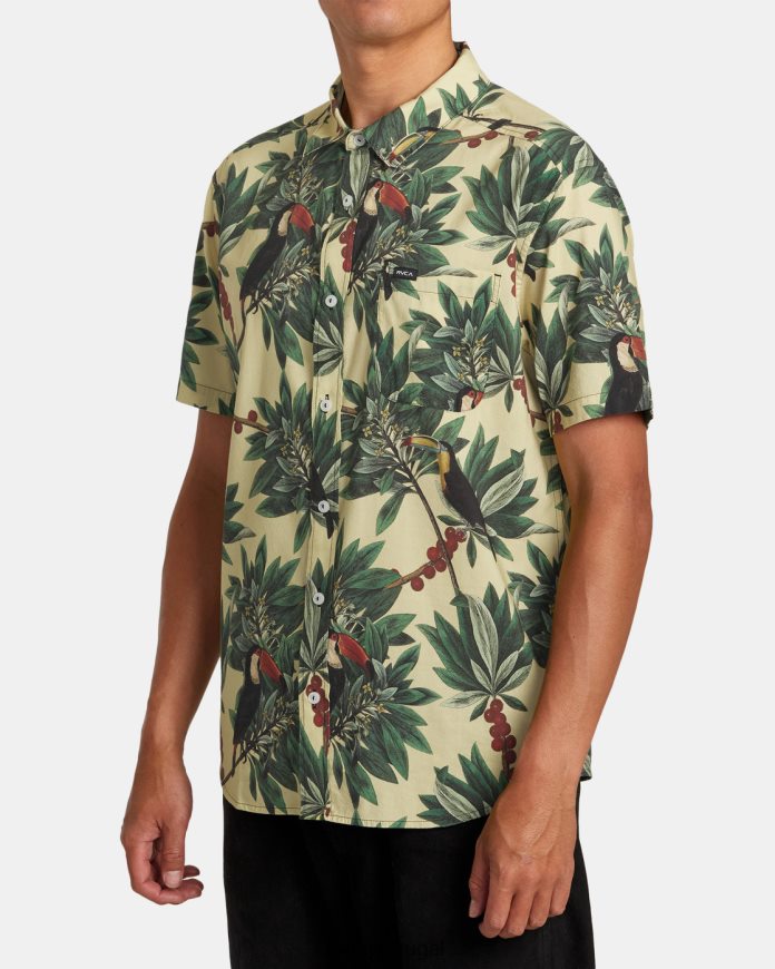 roupas RVCA homens camisa manga curta pandemônio banana N00F2H281