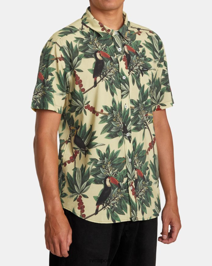 roupas RVCA homens camisa manga curta pandemônio banana N00F2H281