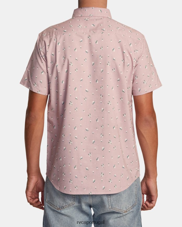 roupas RVCA homens isso vai imprimir camisa de manga curta malva claro N00F2H453