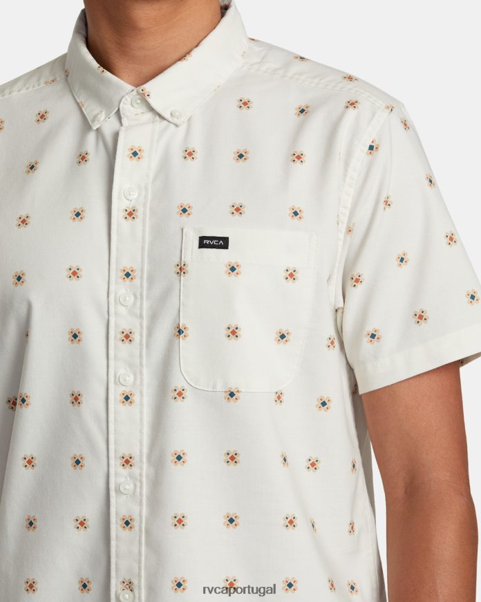 roupas RVCA homens isso vai servir com estampa de camisa de manga curta natural N00F2H224