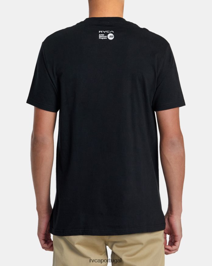 roupas RVCA homens Camiseta Andrew 2002 preto N00F2H863