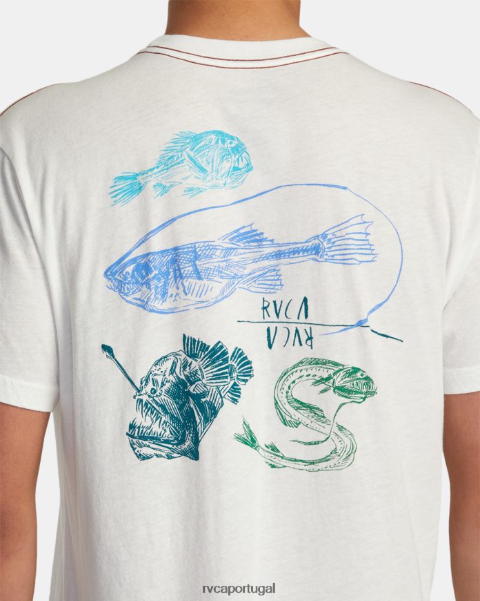 roupas RVCA homens ben horton camiseta abismo branco antigo N00F2H37