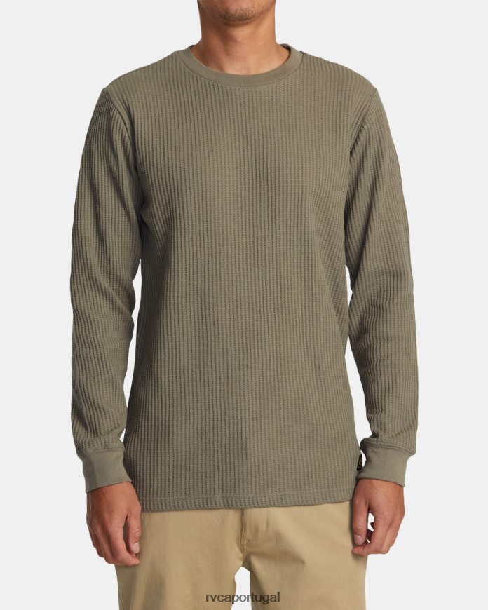 roupas RVCA homens camisa térmica manga longa turno diurno babosa N00F2H737