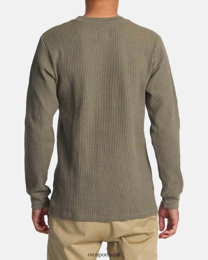 roupas RVCA homens camisa térmica manga longa turno diurno babosa N00F2H737