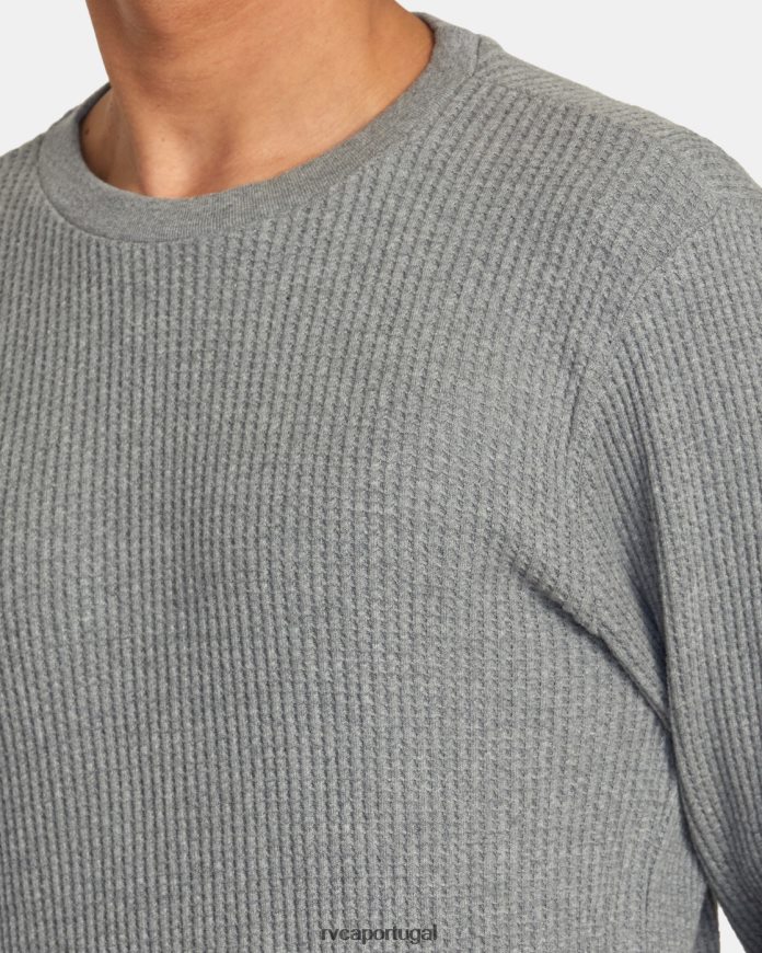roupas RVCA homens camisa térmica manga longa turno diurno ruído cinza N00F2H777