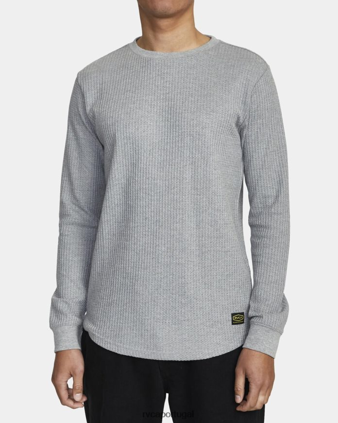 roupas RVCA homens camisa térmica manga longa turno diurno ruído cinza N00F2H777
