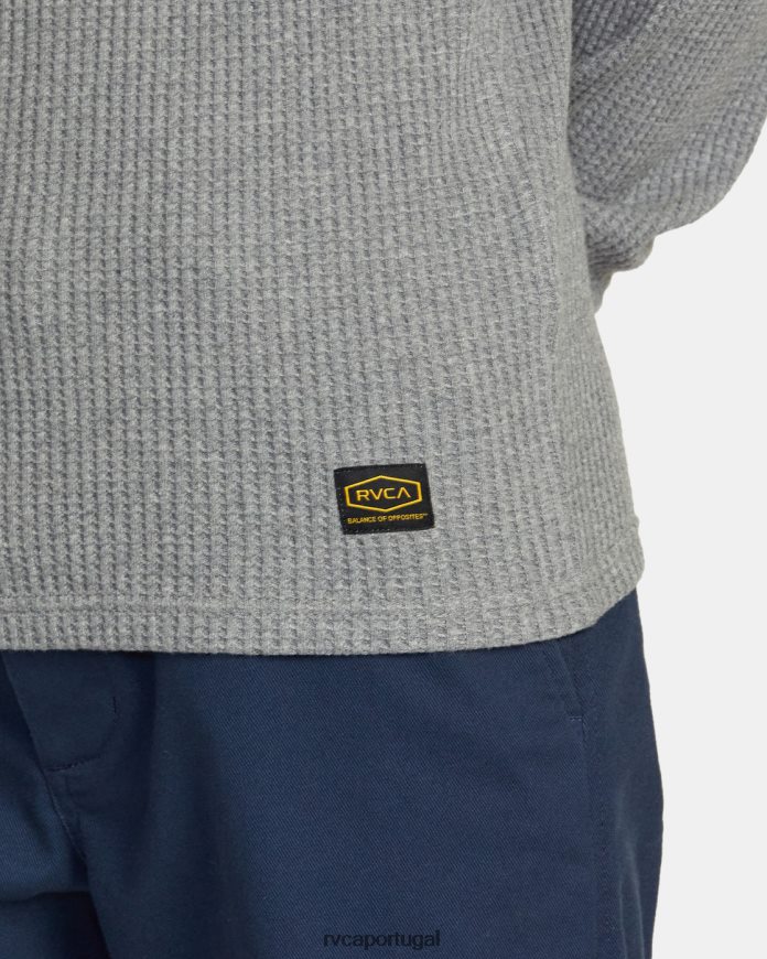 roupas RVCA homens camisa térmica manga longa turno diurno ruído cinza N00F2H777