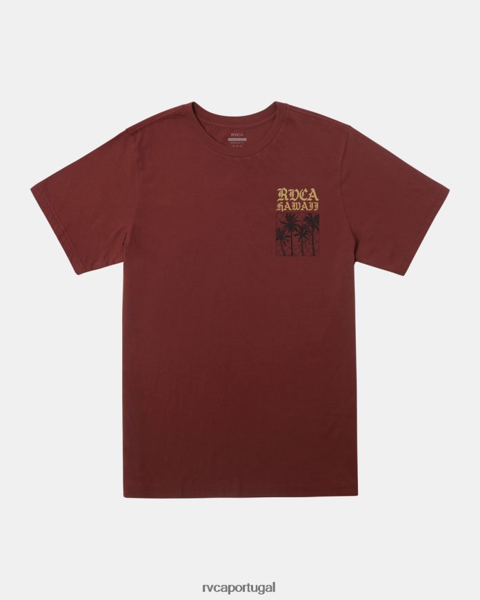 roupas RVCA homens camiseta aloha cerca terra vermelha N00F2H454