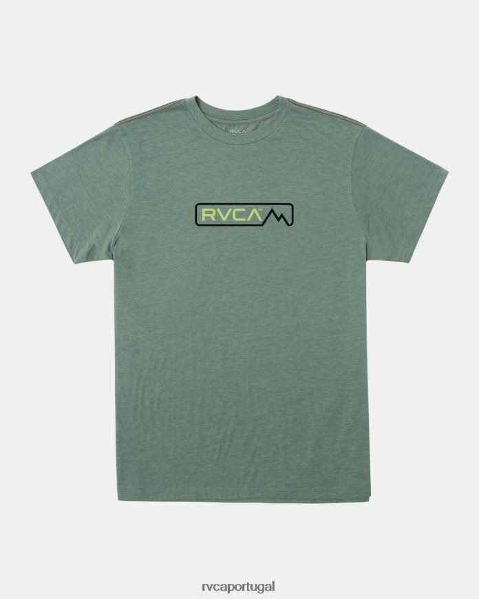 roupas RVCA homens camiseta altitude jade N00F2H364