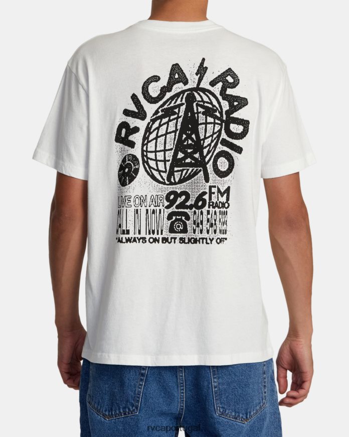 roupas RVCA homens camiseta branco antigo N00F2H78