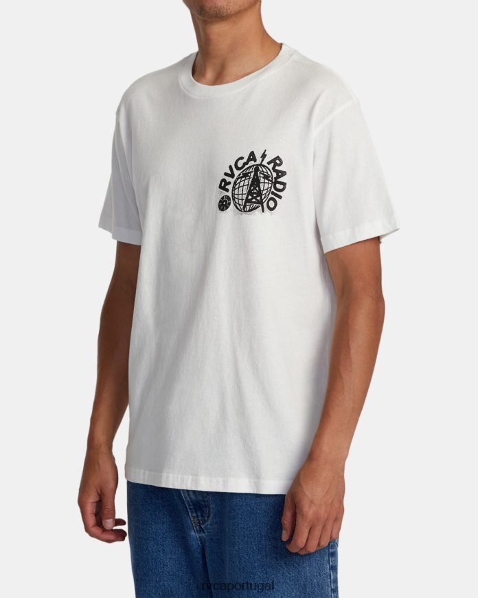 roupas RVCA homens camiseta branco antigo N00F2H78