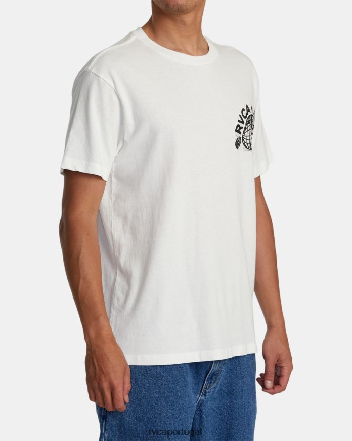 roupas RVCA homens camiseta branco antigo N00F2H78