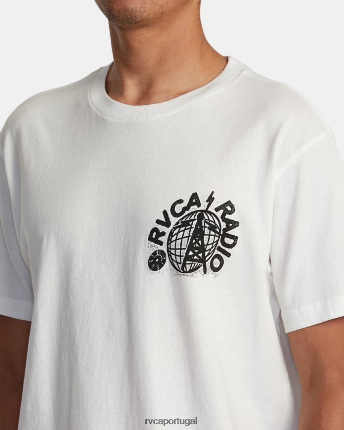 roupas RVCA homens camiseta branco antigo N00F2H78