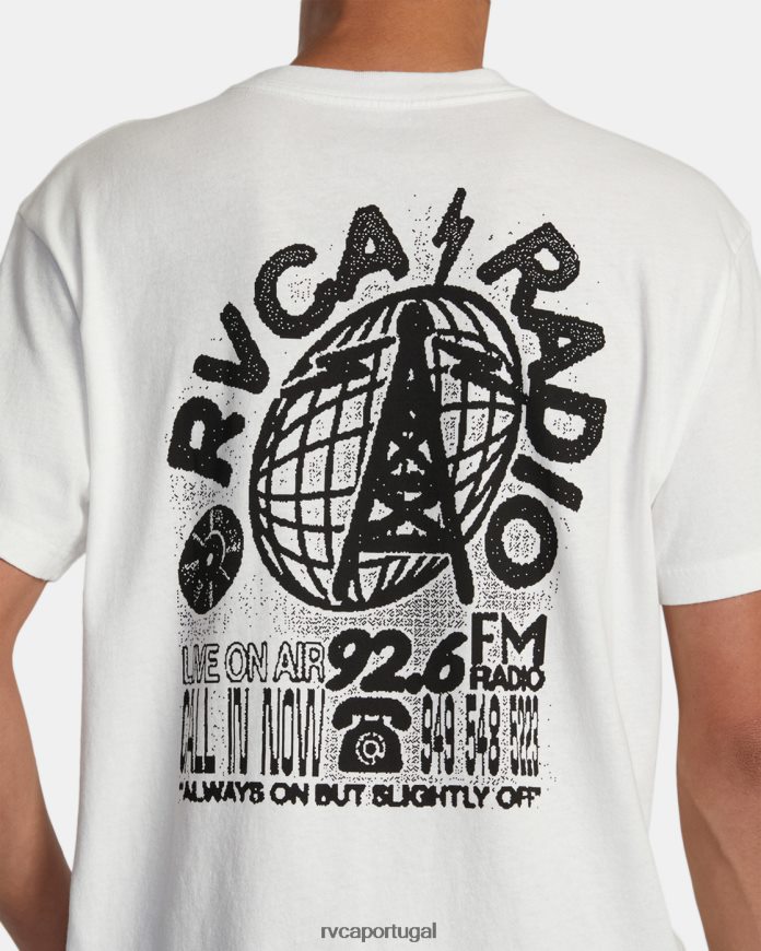 roupas RVCA homens camiseta branco antigo N00F2H78