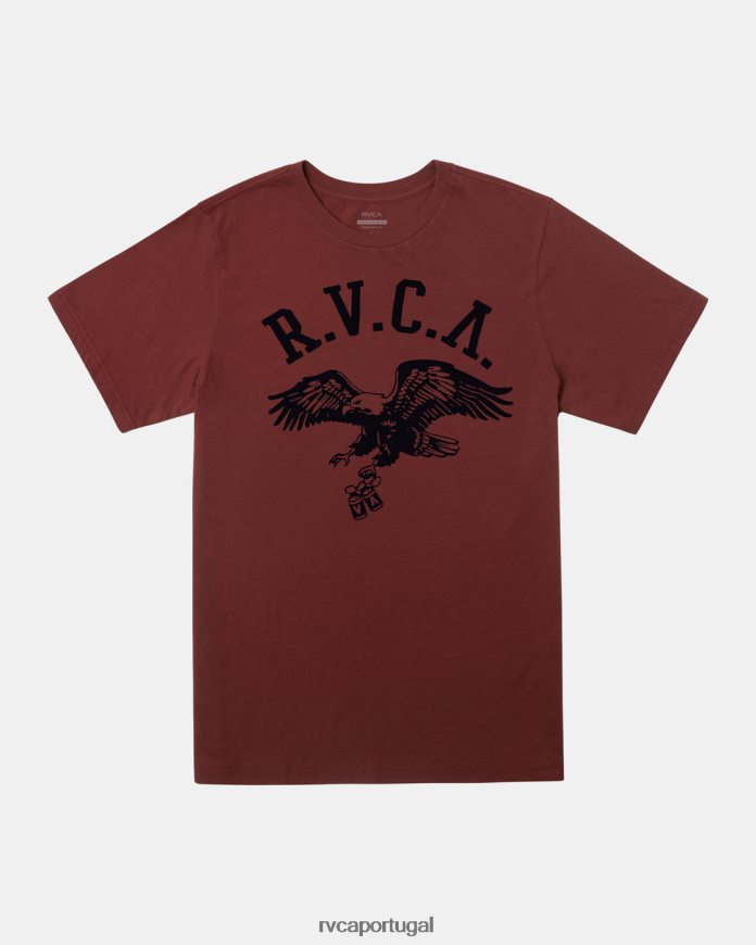 roupas RVCA homens camiseta byob terra vermelha N00F2H576