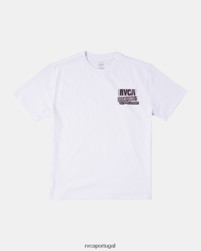 roupas RVCA homens camiseta clube de vinil branco N00F2H10