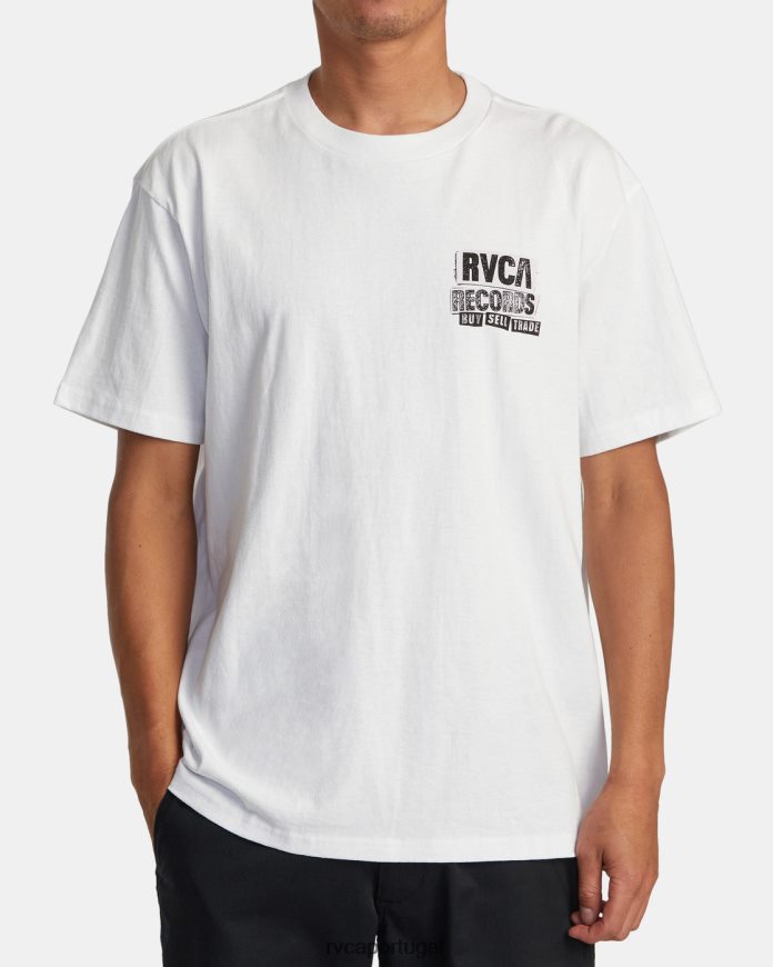 roupas RVCA homens camiseta clube de vinil branco N00F2H10