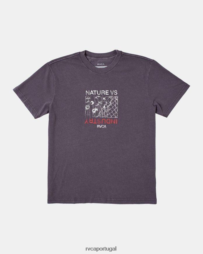 roupas RVCA homens camiseta conflito ameixa escura N00F2H570