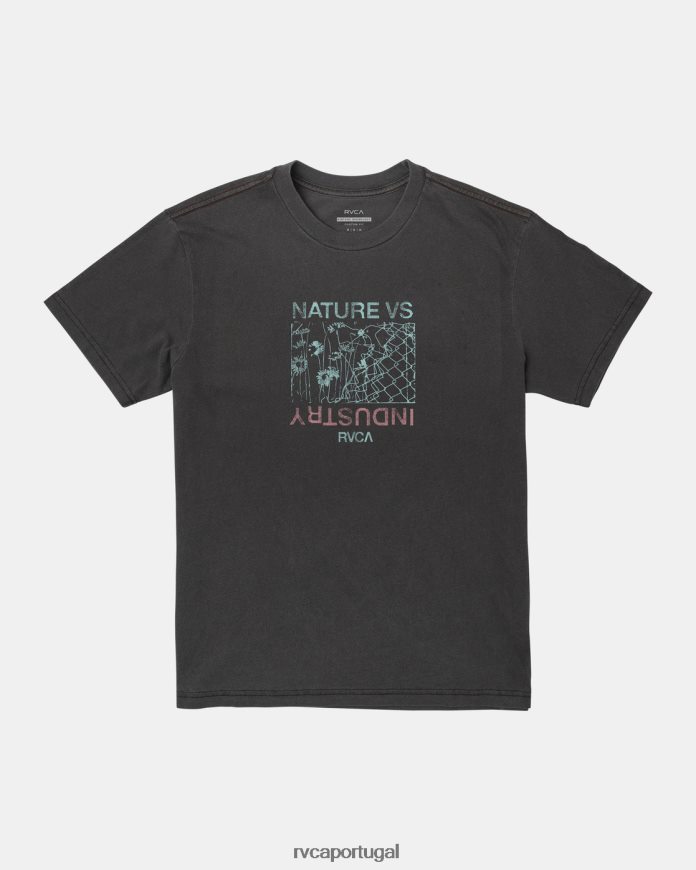 roupas RVCA homens camiseta conflito preto N00F2H523