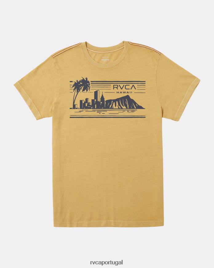 roupas RVCA homens camiseta da ilha dos diamantes musgo do sul N00F2H464