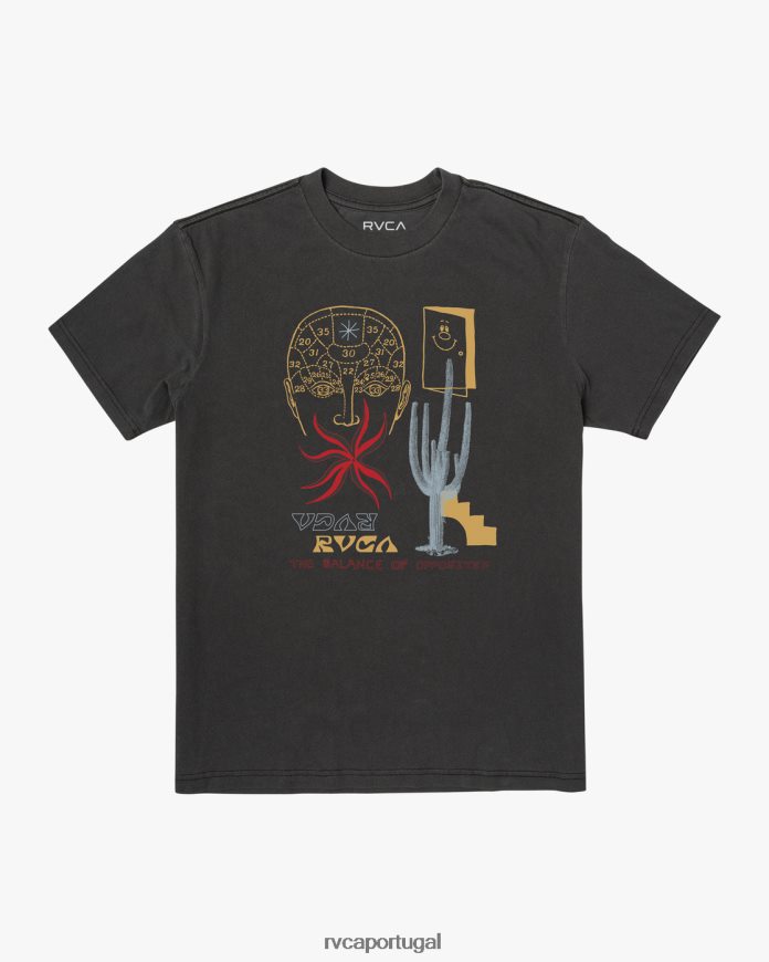 roupas RVCA homens camiseta da paisagem dos sonhos preto N00F2H913