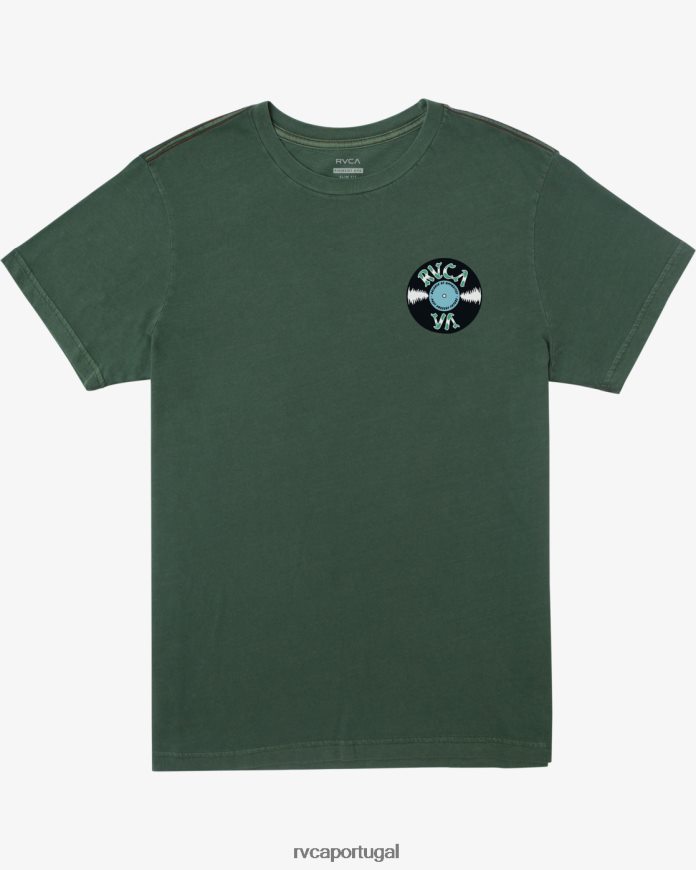 roupas RVCA homens camiseta dançante faculdade verde N00F2H572