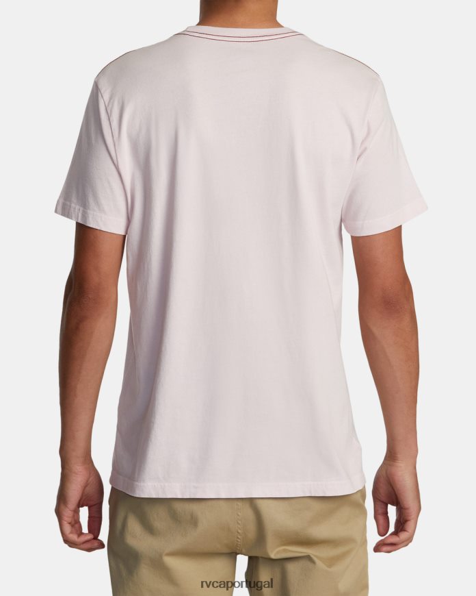 roupas RVCA homens camiseta de arranjo luz rosa N00F2H18