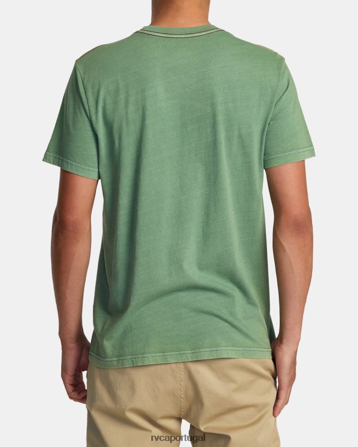 roupas RVCA homens camiseta de arranjo verde N00F2H28