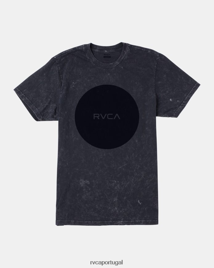 roupas RVCA homens camiseta de choque de motores lavagem de choque preto N00F2H1025