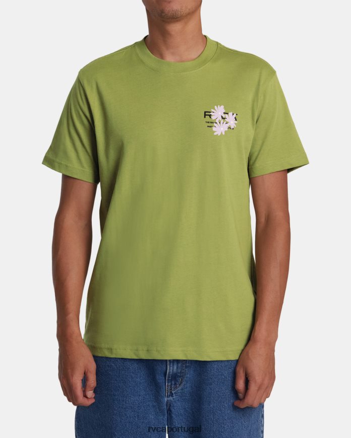 roupas RVCA homens camiseta de cobertura do solo abacate N00F2H206
