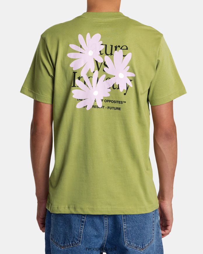 roupas RVCA homens camiseta de cobertura do solo abacate N00F2H206