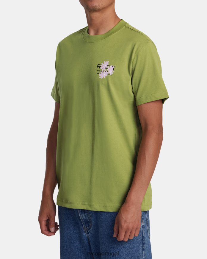 roupas RVCA homens camiseta de cobertura do solo abacate N00F2H206