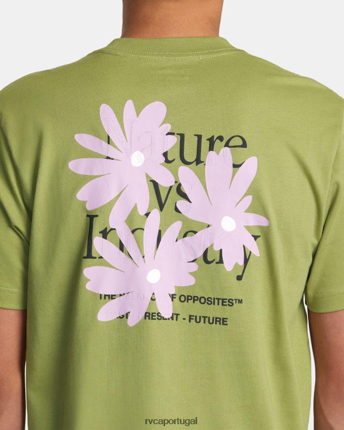 roupas RVCA homens camiseta de cobertura do solo abacate N00F2H206