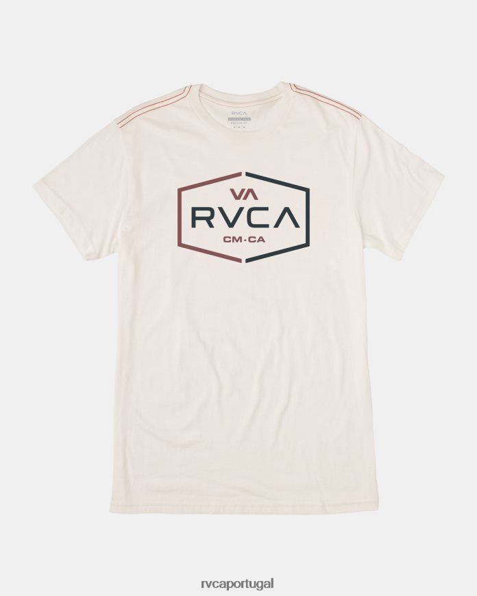 roupas RVCA homens camiseta de descanso branco antigo N00F2H581
